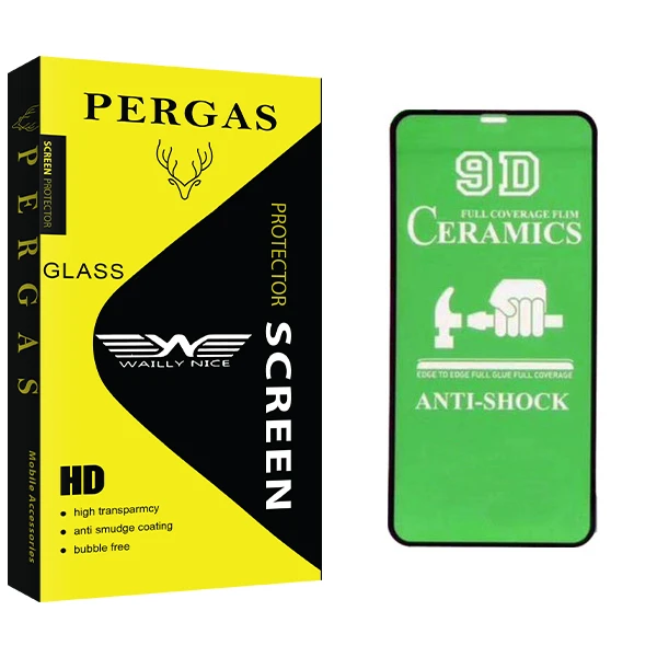 محافظ صفحه نمایش 9D وایلی نایس مدل Pergas Glass مناسب برای گوشی موبایل اپل Iphone XR/11