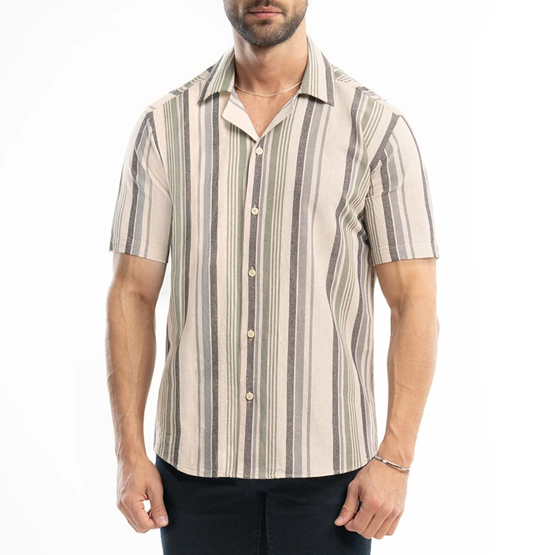 پیراهن آستین کوتاه یقه انگلیسی مردانه ام کی مدل 1897