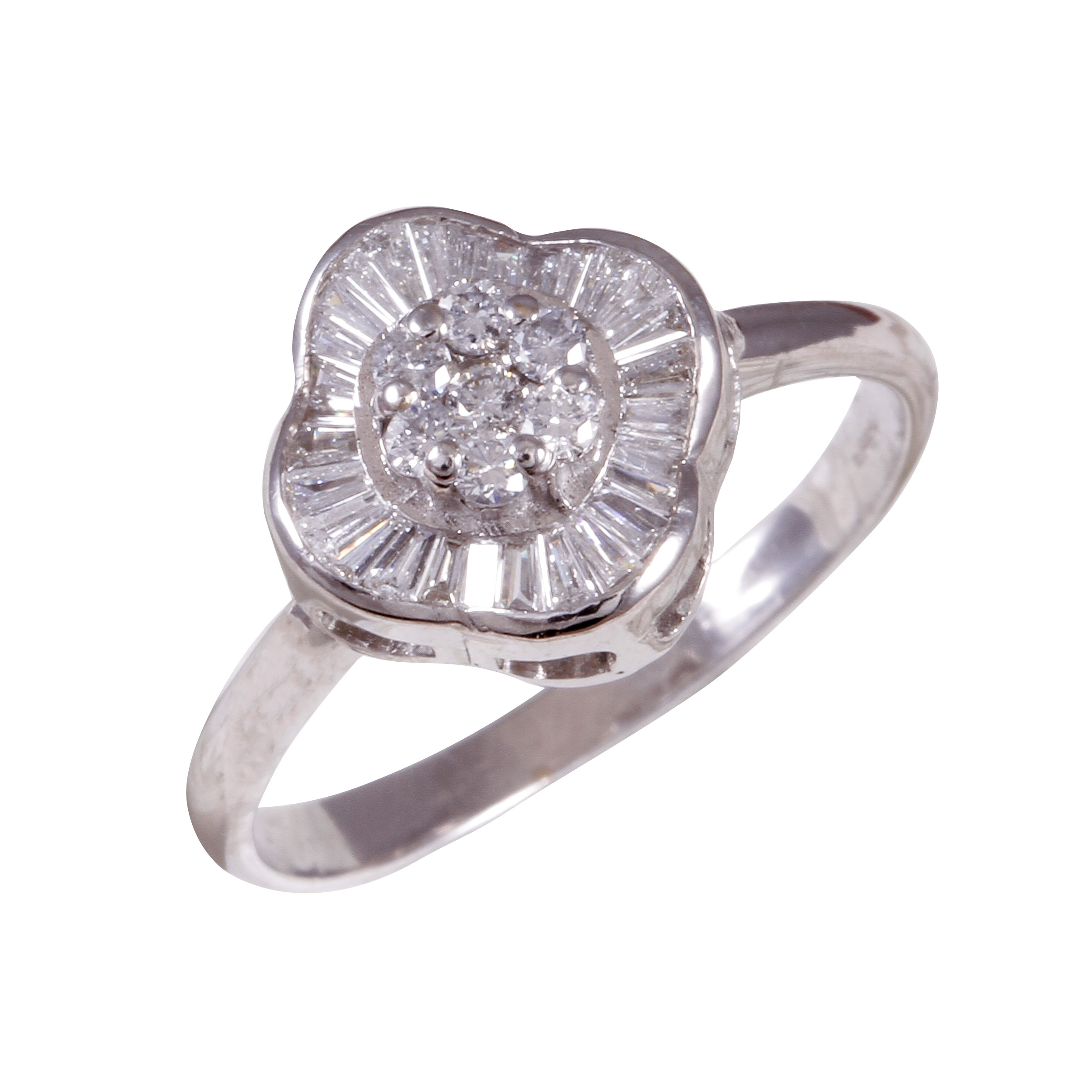 انگشتر طلا 18 عیار زنانه جواهری گاندی مدل 30828