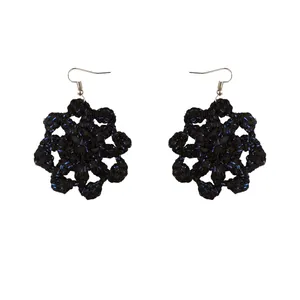 گوشواره دست دوز زنانه مدل قلاب بافی کد Gosh - 005