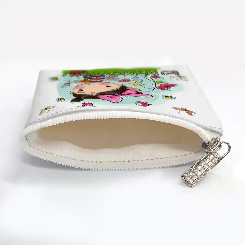 کیف پول فیوری مدل دختر کیوت طرح گلشن کد fiory 2271