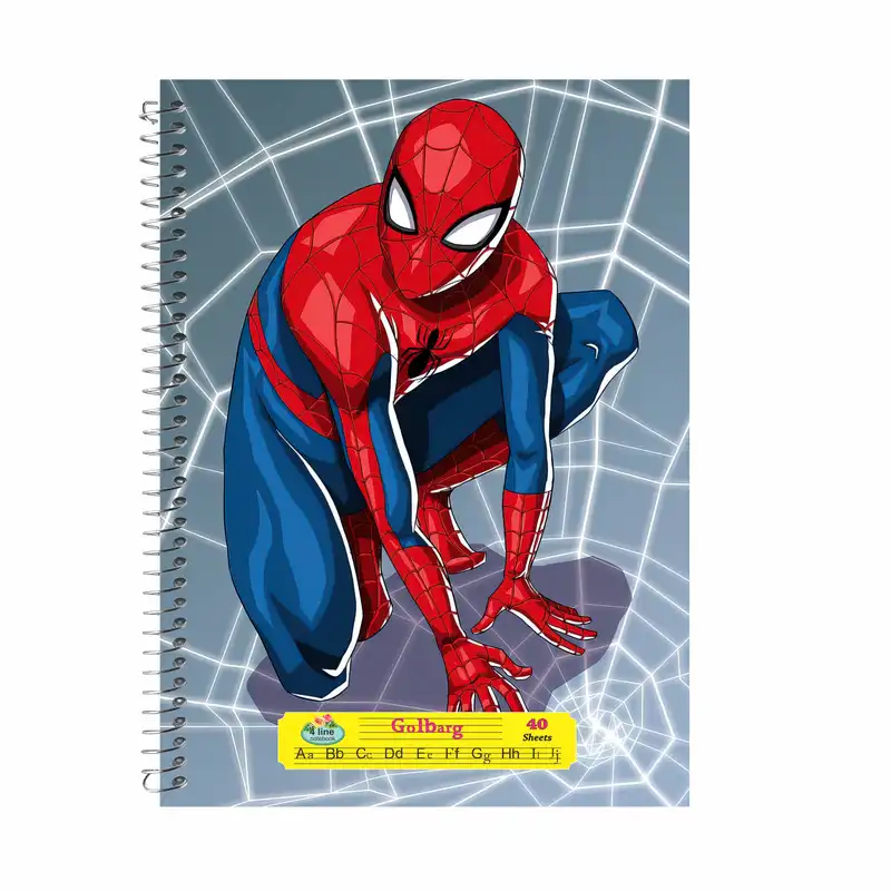 دفتر زبان 40 برگ گلبرگ طرح مردعنکبوتی کد 4522