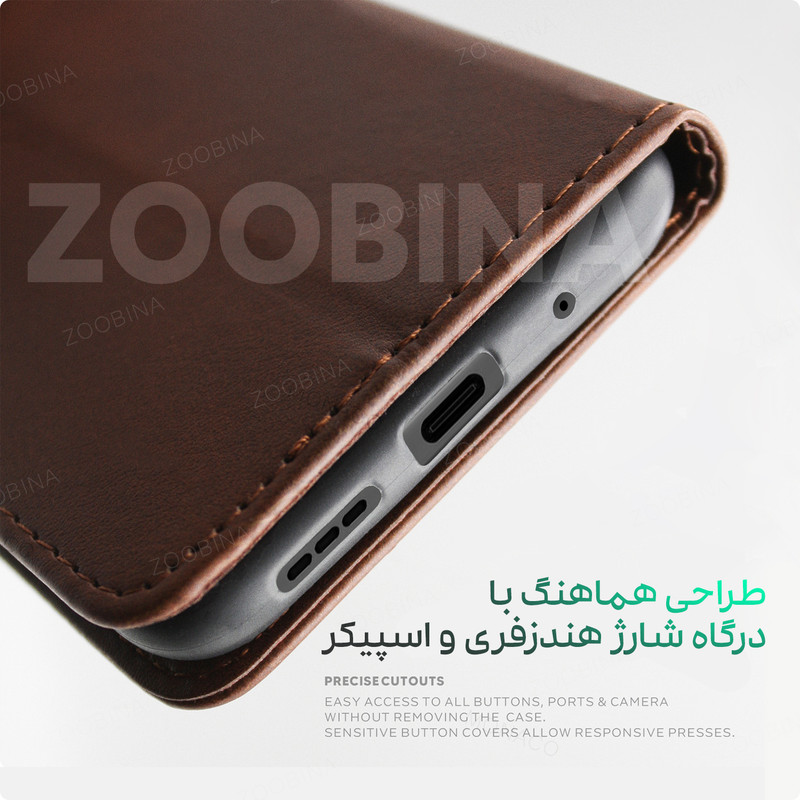 کیف کلاسوری زوبینا مدل Zip مناسب برای گوشی موبایل سامسونگ Galaxy Note 20 Ultra