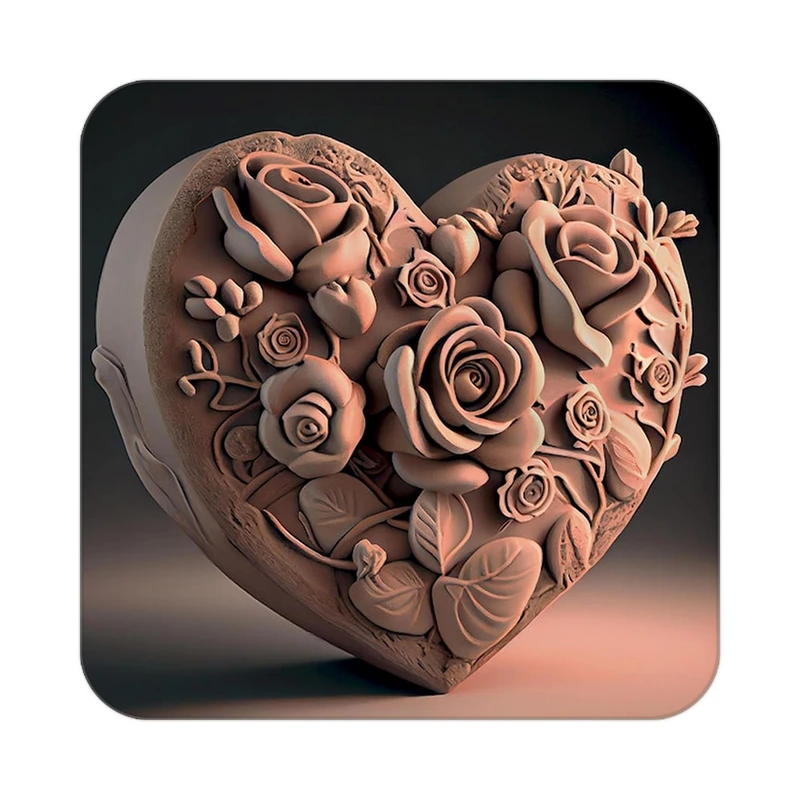 زیر لیوانی کاکتی مدل عاشقانه کد mp10430