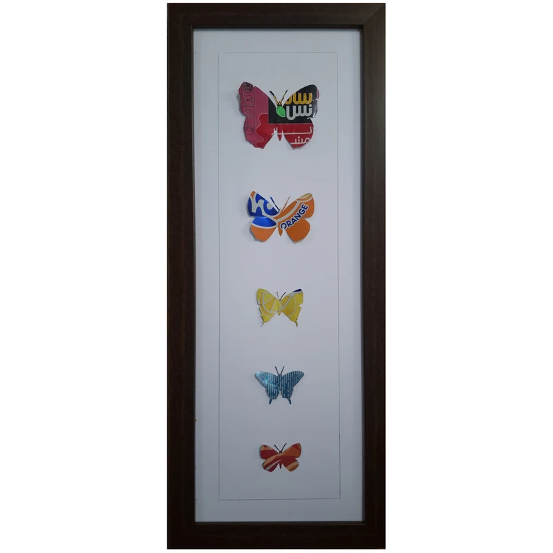  تابلو برجسته مدل پروانه های رنگارنگ پرگل کد 024