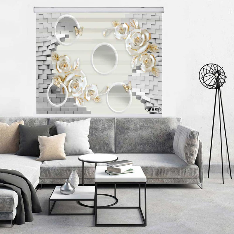 پرده زبرا زیو کد 3D1377 سایز 150x200 سانتی متر