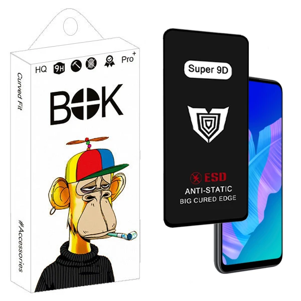 محافظ صفحه نمایش بوک مدل Super 9D مناسب برای گوشی موبایل هوآوی Y7p / Nova 7i