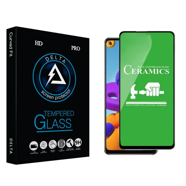 محافظ صفحه نمایش سرامیکی دلتا مدل HD مناسب برای گوشی موبایل سامسونگ Galaxy A21