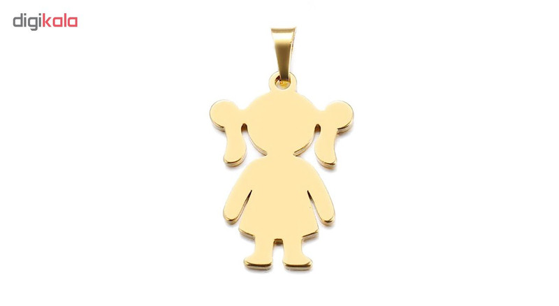 آویز گردنبند طلا 18 عیار زنانه جواهری میکا طرح دختر بچه کد 0110020