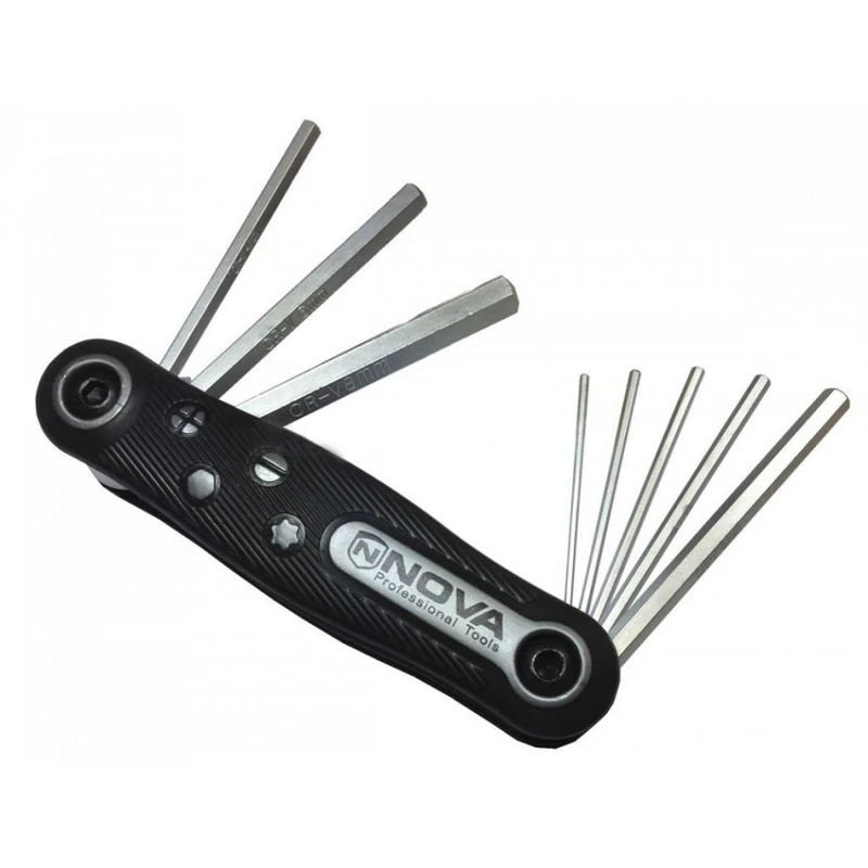 مجموعه 8 عددی آچار آلن تاشو نووا مدل 911-1141