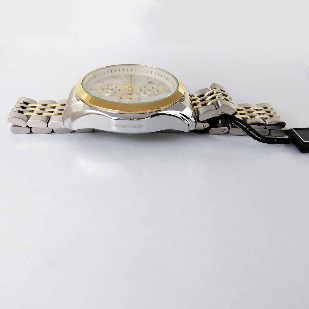 ساعت مچی عقربه‌ای مردانه رومانسون مدل بندفلزی سه موتور کرنوگراف ضدآب کد 25021 -  - 8