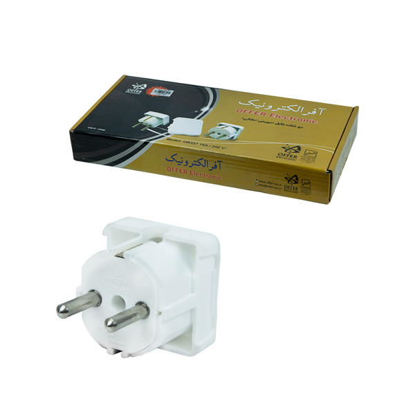 دوشاخه برق آفر الکترونیک مدل OR337 بسته 2 عددی