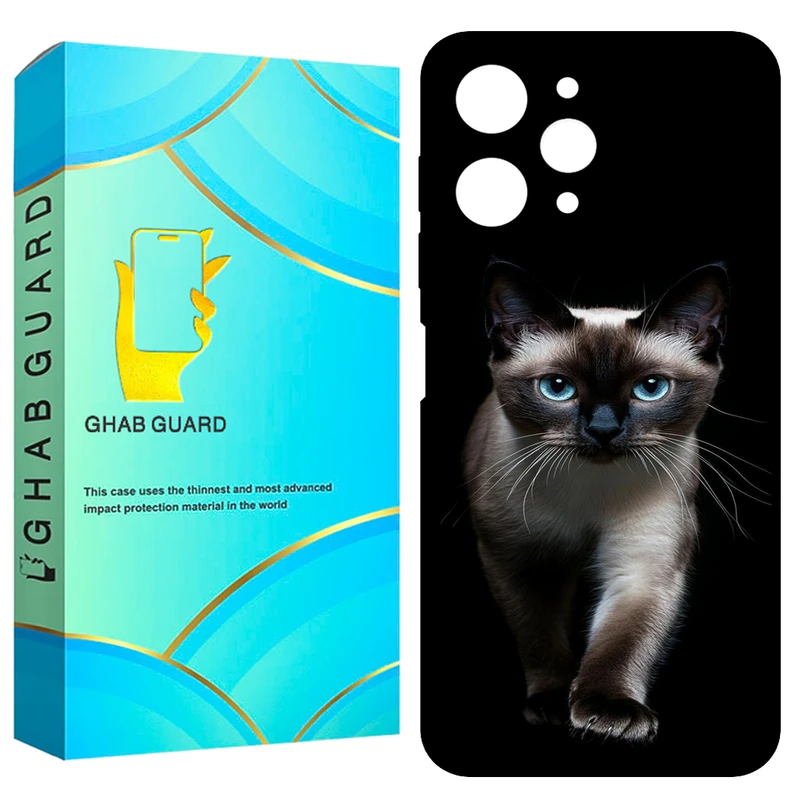 کاور قاب گارد طرح گربه مدل GCHPR12 مناسب برای گوشی موبایل شیائومی Redmi 12 4G / Redmi 12 5G / Poco M6 Pro 5G