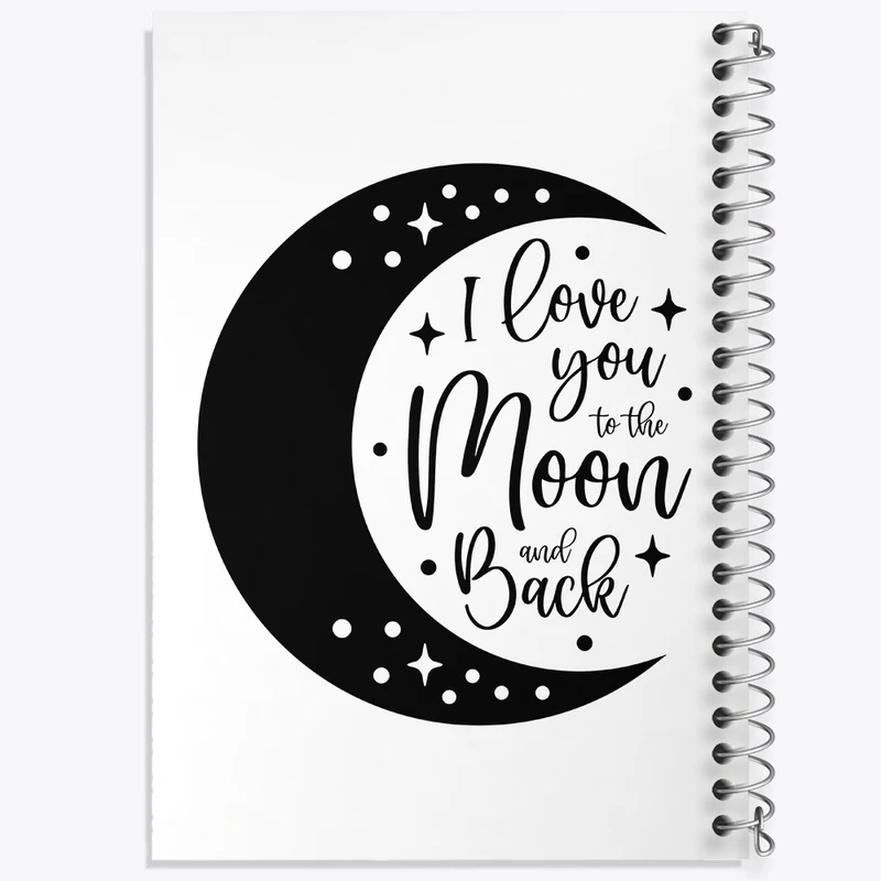 دفتر مشق 100 برگ خندالو طرح ماه (Moon) کد F612