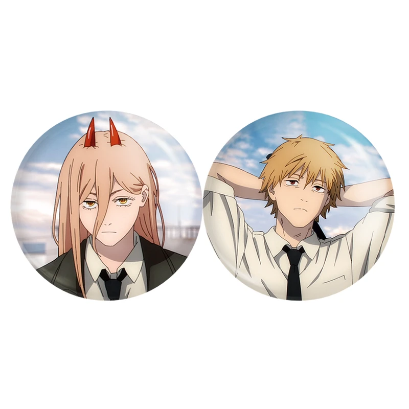 پیکسل خندالو مدل دنجی و پاور انیمه مرد اره ای Chainsaw Man کد A147 مجموعه 2 عددی