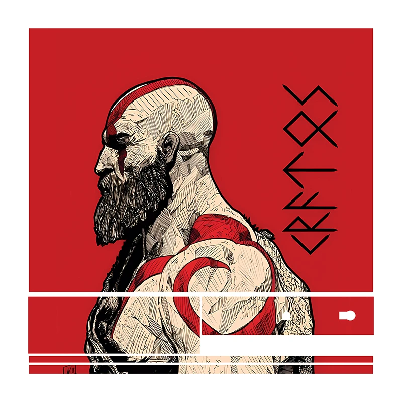 برچسب پلی استیشن 3 فت مدل GOD OF WAR 03 مجموعه 5 عددی