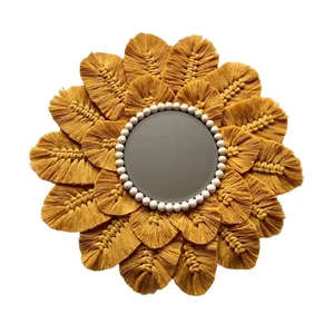 آینه مدل برگ مکرومه طرح پرنیان