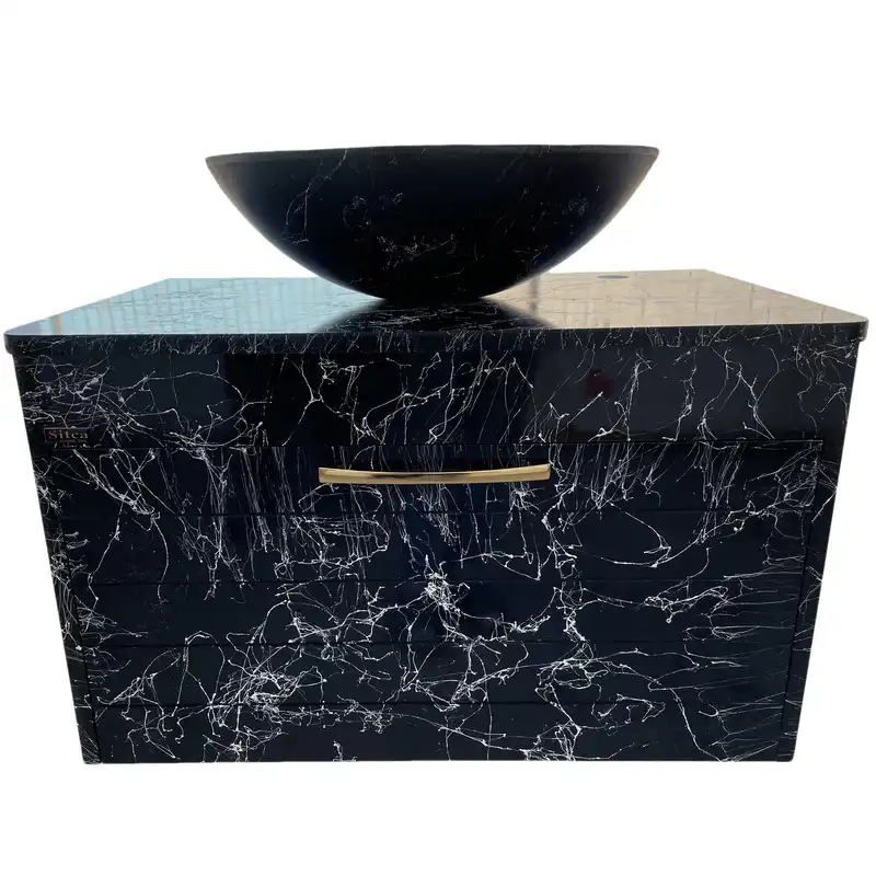 ست کابینت و روشویی سیتکا مدل S-R005 به همراه آینه و باکس