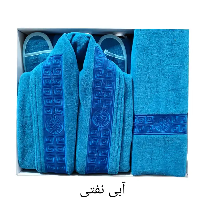 سرویس حوله پالتویی 4 تکه تاچ طرح love سایز 125