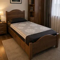 تخت خواب چوبی یک نفره مدل وکیومی 1474 سایز 200&times;90 سانتی متر