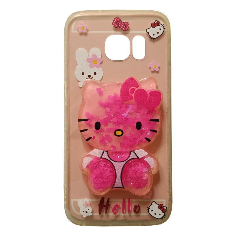 کاور مدل ژله ای کد 2-0 طرح Kitty مناسب برای گوشی موبایل سامسونگ Galaxy S7
