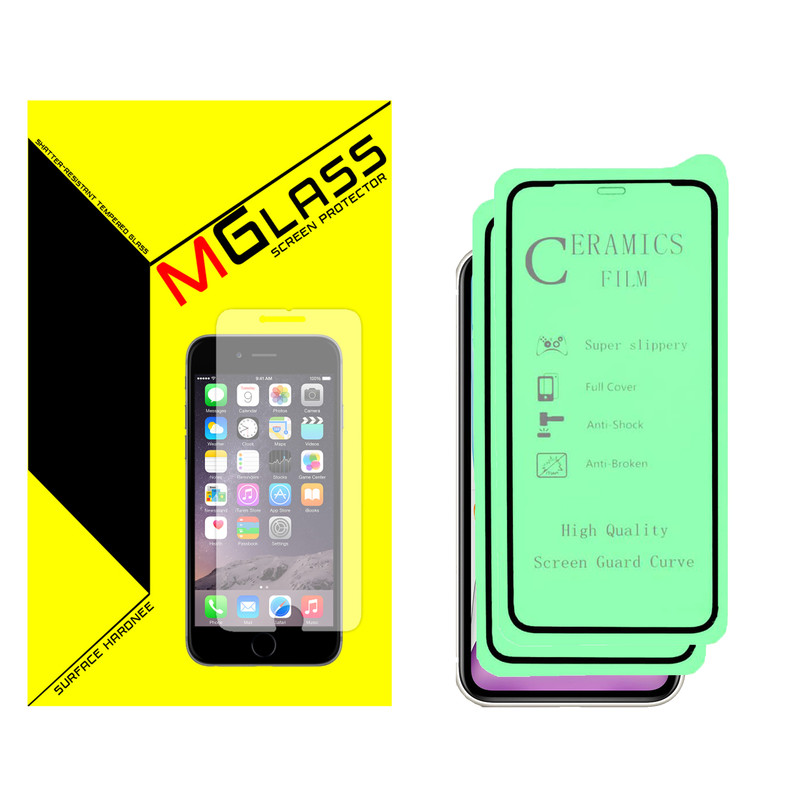 محافظ صفحه نمایش سرامیکی ام گلس مدل MGCR-02 مناسب برای گوشی موبایل اپل IPHONE XS بسته دو عددی