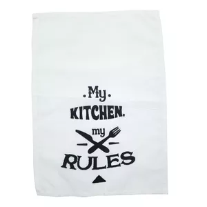 دستمال آشپزخانه مدل تکست طرح MyKitchen My Ruls 