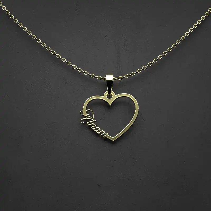 گردنبند طلا 18 عیار زنانه مدوپد مدل اسم Alnam کد WW2-1-1125