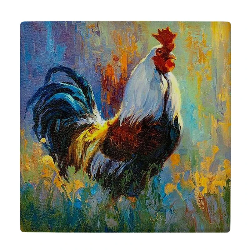  زیر لیوانی  طرح نقاشی خروس کد    6085198_5083