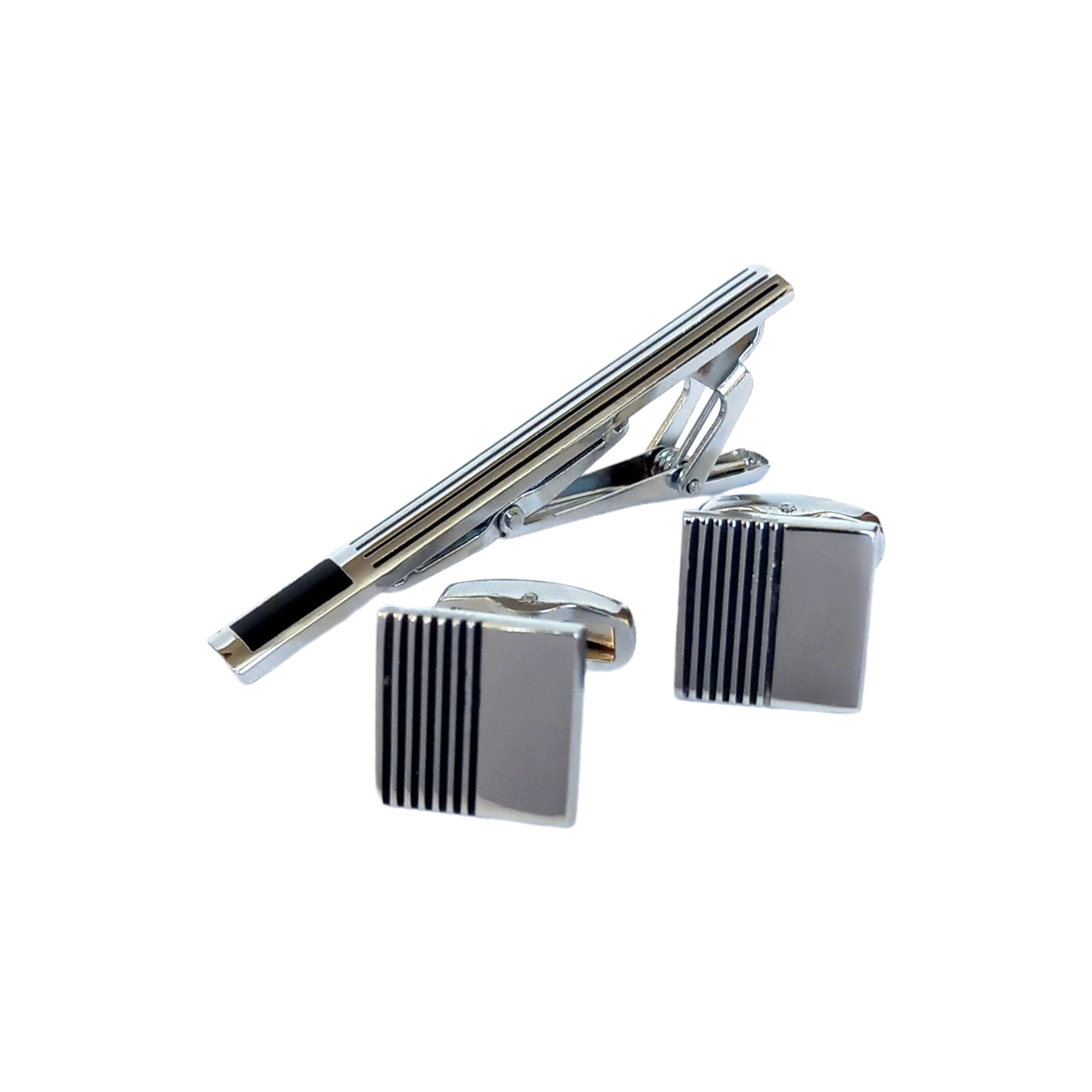 ست دکمه سردست و گیره کراوات مردانه مدل 577