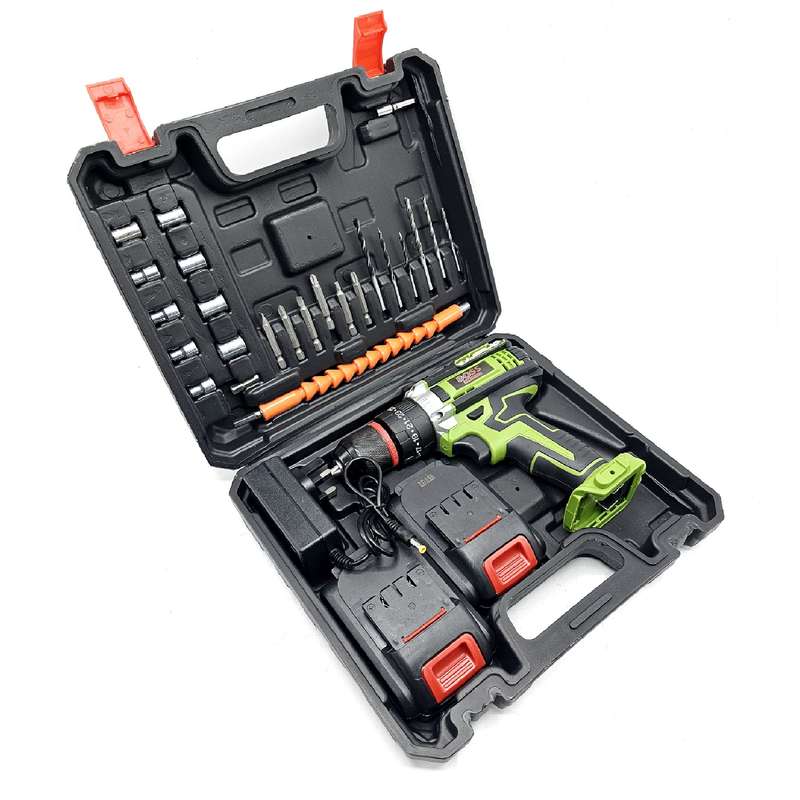 مجموعه 28 عددی دریل پیچ گوشتی چکشی شارژی باس مدل LIFE_STYLE کد 2