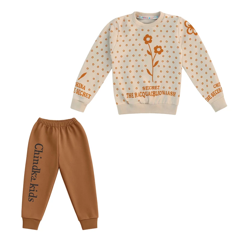 ست سویشرت و شلوار راحتی دخترانه مدل بهاری