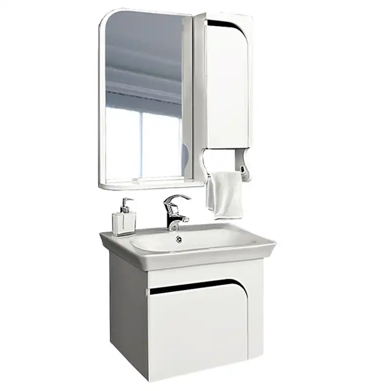 ست کابینت و روشویی آزالیا مدل Curve007 به همراه آیینه و باکس