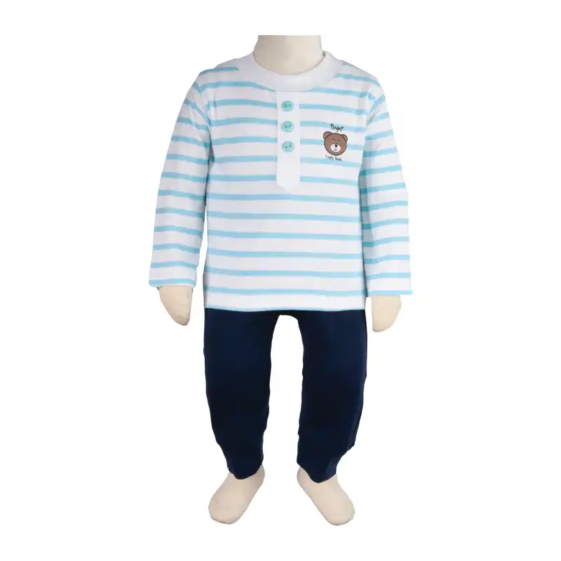 ست بلوز و شلوار آدمک مدل راه راه کله خرس کد 117161