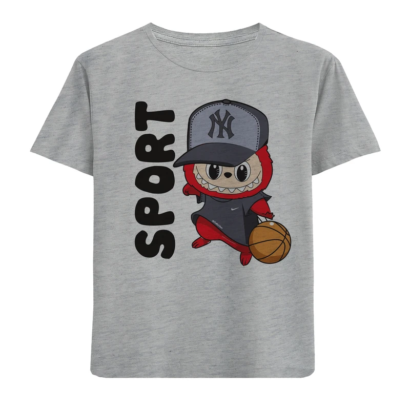 تی‌شرت آستین کوتاه دخترانه مدل N152 LABUBU