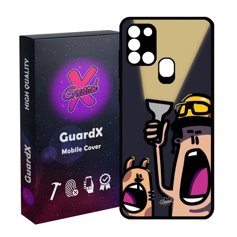 کاور گارد ایکس طرح چراغ قوه مدل Glass10671 مناسب برای گوشی موبایل سامسونگ Galaxy A21s