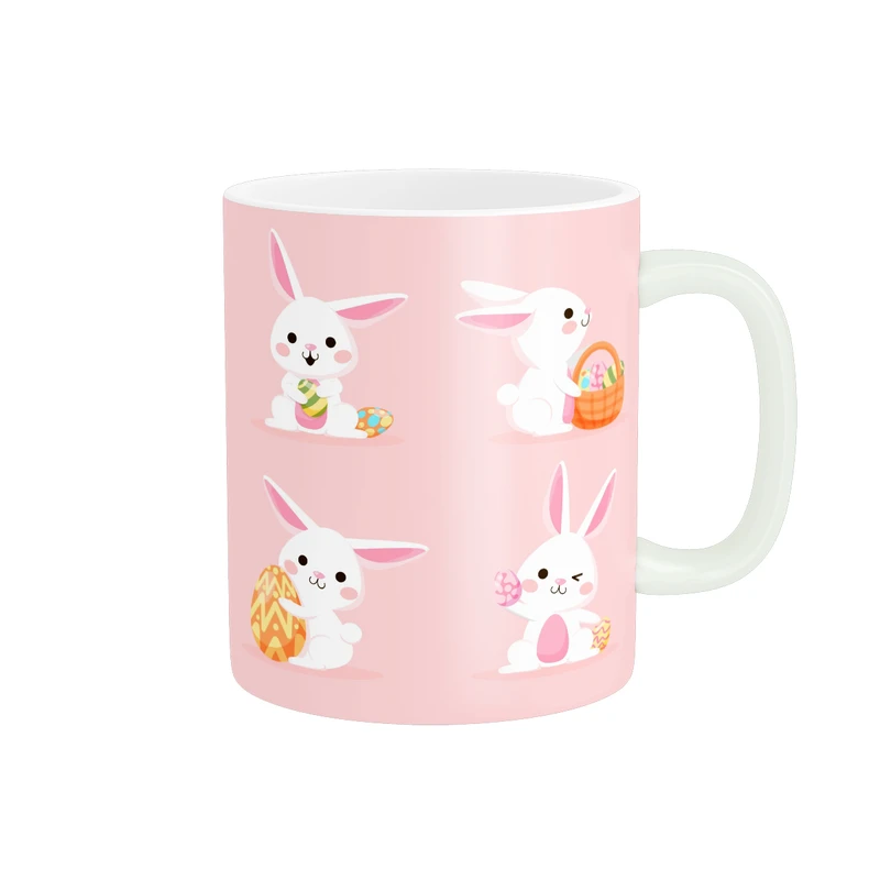 ماگ زیگورات مدل خرگوش و تخم مرغ رنگی کد 234