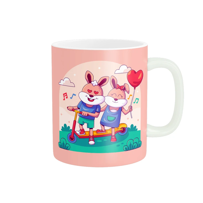 ماگ پاد آفرین مدل عشق طرح کارتونی کیوت کد PM1727