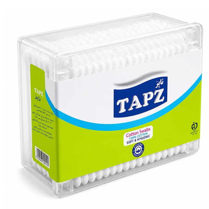 گوش پاک‌کن تاپز مدل Box  صد و بیست بسته 200 عددی