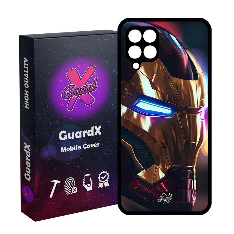کاور گارد ایکس طرح Iron Man مدل Glass10604 مناسب برای گوشی موبایل سامسونگ Galaxy A12/M12/F12