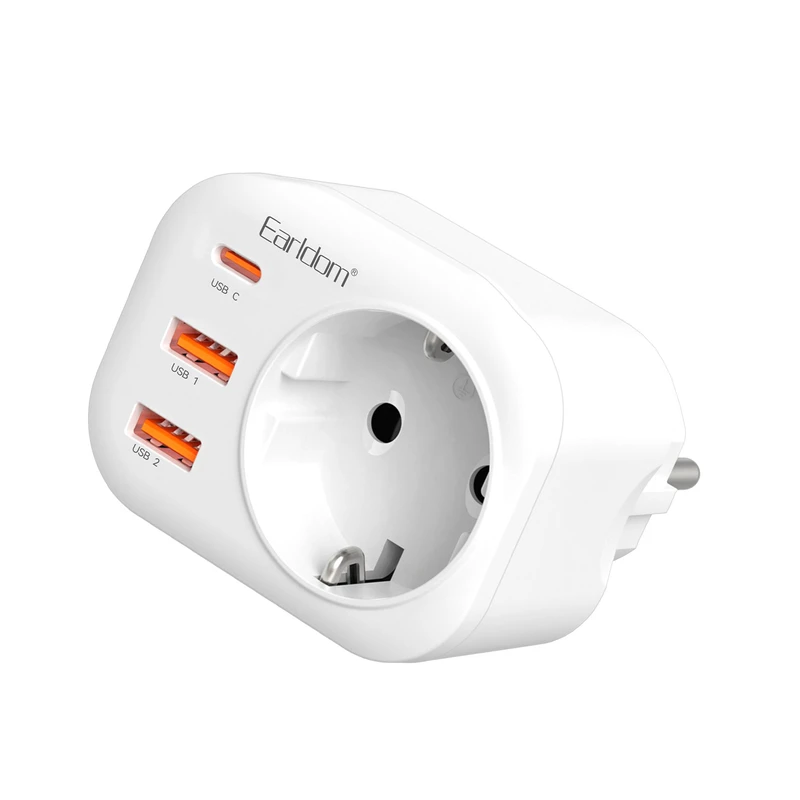 تبدیل دیواری و شارژر ارلدام مدل 4IN1 SC18