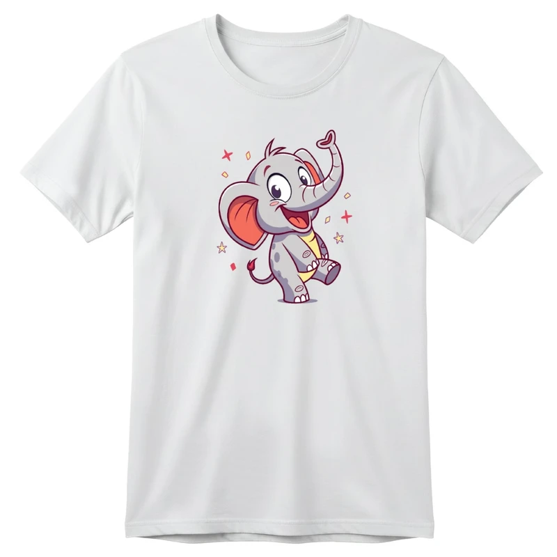 تی شرت آستین کوتاه بچگانه مدل فیل کارتونی کد 01