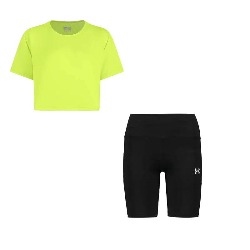 ست کراپ و شلوارک ورزشی زنانه مدل 56-69 