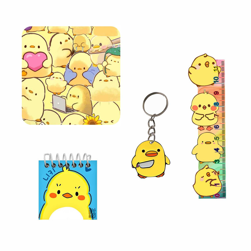 بسته لوازم تحریر مدل جوجه فانتزی  کد new1 مجموعه 4 عددی