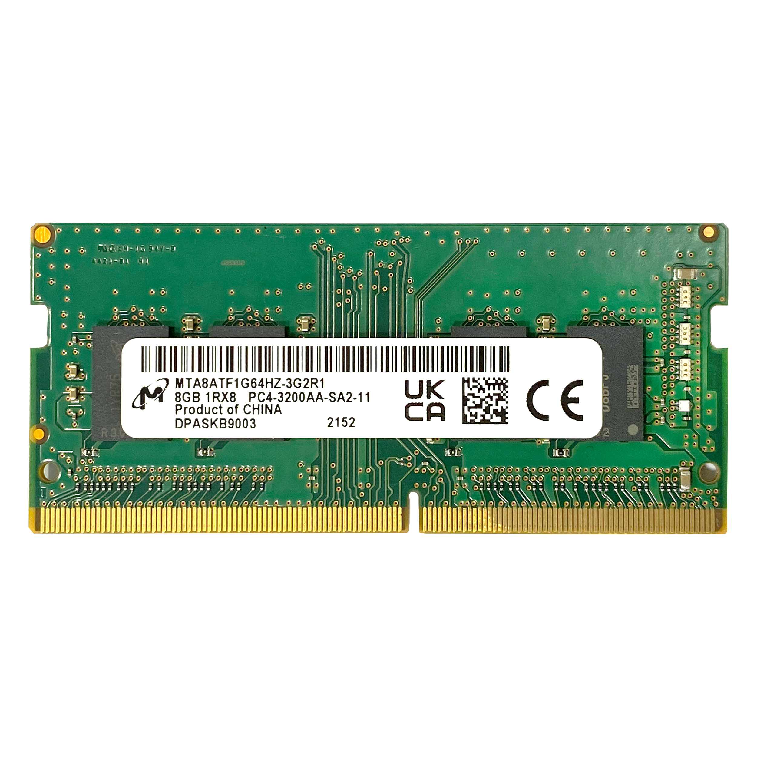 رم لپ تاپ DDR4 تک کاناله 3200 مگاهرتز CL22 میکرون مدل MTA8ATF1G64HZ ظرفیت 8 گیگابایت
