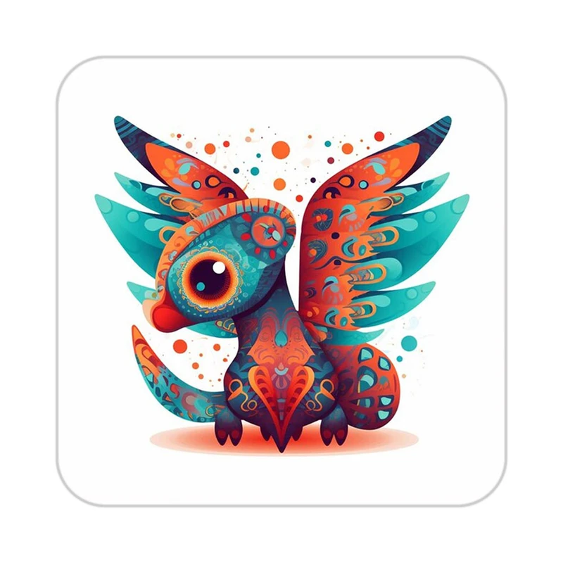 زیر لیوانی کاکتی طرح حیوانات رنگی مدل mp25546