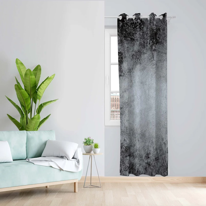 پرده طرح سنگی مدل مخمل پانچی کد 1540 z سایز 140x200 سانتی متر