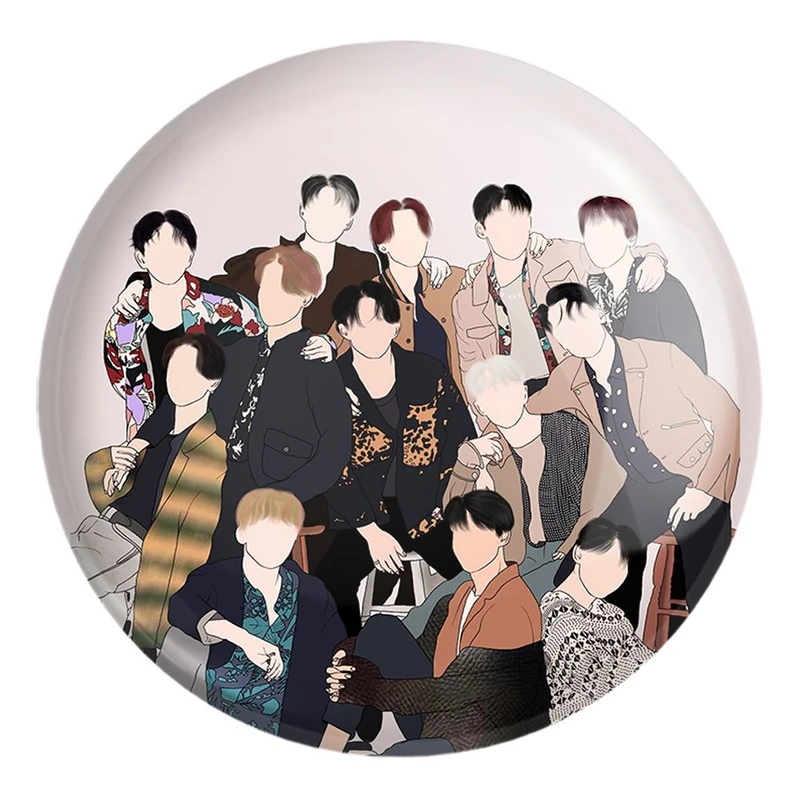 پیکسل خندالو طرح گروه سونتین Seventeen کد 12497 مدل بزرگ