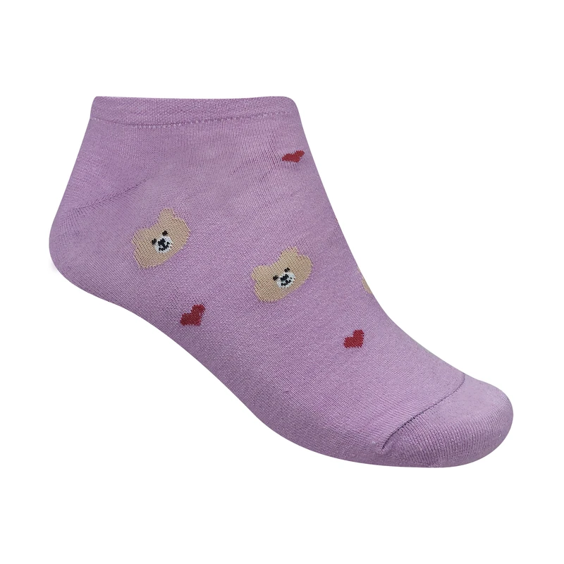 جوراب ساق کوتاه زنانه سیی 1966 مدل خرسی قلب کد 1995