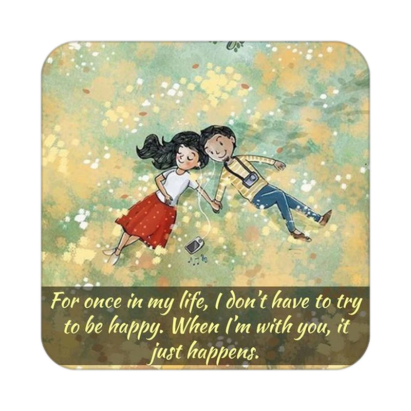 زیر لیوانی کاکتی طرح عاشقانه مدل mg10121